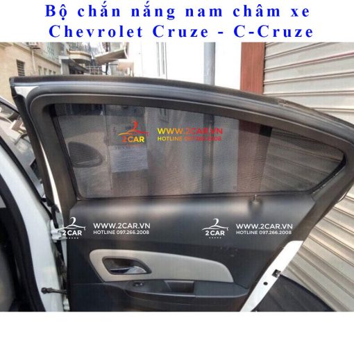 Rèm che nắng xe Chevrolet Cruze đời 2016 2017 2018 2019 2020 2021 - Đế nhựa cao cấp, Vừa khít xe, che nắng hiệu quả - Hình ảnh 4