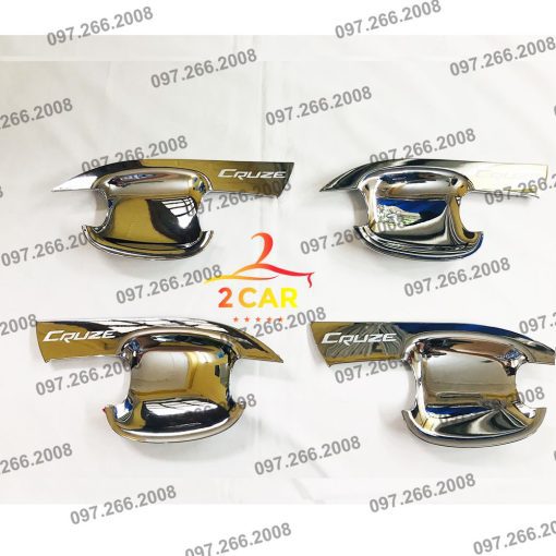 Ốp tay nắm, hõm cửa xe Cruze 2009 2010 2011 2012 2013 2014 2015 2016 2017 2018 2019 2020 Nhựa ABS mạ crom cao cấp - Hình ảnh 5