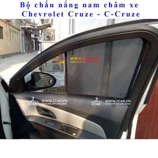 Rèm che nắng xe Chevrolet Cruze đời 2016 2017 2018 2019 2020 2021 - Đế nhựa cao cấp, Vừa khít xe, che nắng hiệu quả - Hình ảnh 5