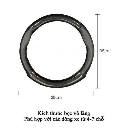 Bọc vô lăng carbon xe Hyundai I10, I20, I30, Accent, Santafe, Tucson, Kona, Getz, Avante, Elantra, Creta - Hình ảnh 8