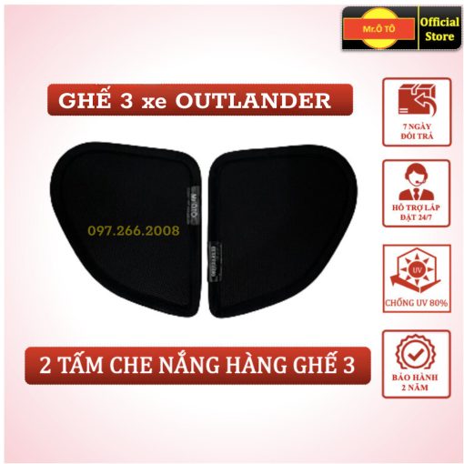 Rèm che nắng ghế 3 xe Mitsubishi Outlander 2016- 2024 - Loại 1 Mr OTO- chống UV (giá 1 cặp)