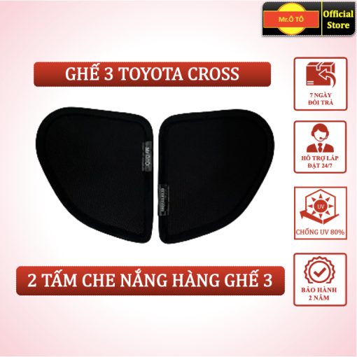 Rèm che nắng ghế thứ 3 xe Toyota CROSS 2018- 2024 - Loại 1 Mr Ô Tô - Chống UV - Bảo hành 24 tháng.