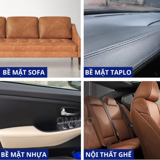 Xịt Dưỡng Bóng Nội Thất, Ghế Da Ô Tô Hương Cafe OMINO M96 500ml - Chính Hãng Omino Vietnam - Hình ảnh 4