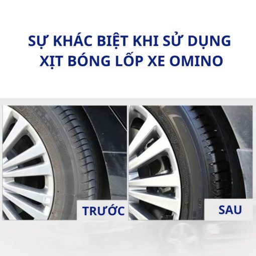 Xịt Dưỡng Bóng Vỏ Lốp Ô Tô OMINO M10 500ml, Phục Hồi Lốp Xe, Nhựa Đen - Chính Hãng Omino Vietnam - Hình ảnh 7