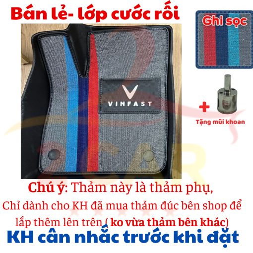 Thảm lót sàn NHỰA 5D xe Vinfast VF6 - Mẫu TRÀN VIỀN- Nhựa TPE nguyên sinh đúc nguyên khối - Hình ảnh 3