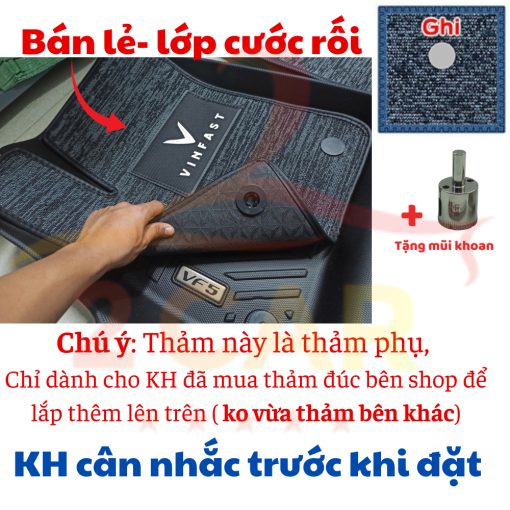 Thảm lót sàn NHỰA 5D xe Vinfast VF6 - Mẫu TRÀN VIỀN- Nhựa TPE nguyên sinh đúc nguyên khối - Hình ảnh 4