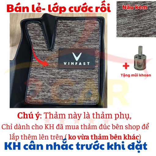 Thảm lót sàn NHỰA 5D xe Vinfast VF6 - Mẫu TRÀN VIỀN- Nhựa TPE nguyên sinh đúc nguyên khối - Hình ảnh 5