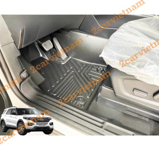Thảm lót sàn NHỰA 5D xe Vinfast FADIL, Mẫu TPE Tràn viền bậc cửa, Dễ vệ sinh, chống thấm nước- Mẫu BẬC DÀI - Hình ảnh 4
