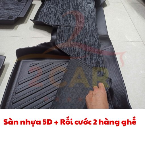 Thảm lót sàn NHỰA 5D Kèm RỐI SẴN xe Territory 2022 2023 2024 2025 Nhựa đúc TRÀN VIỀN nguyên khối, chất liệu nhựa dẻo - Ảnh 4