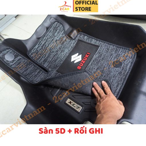 Thảm lót sàn tràn viền NHỰA 5D xe Suzuki XL7/ Ertiga ( Chữ XL7) đời 2018- 2023,2024. Thảm nhựa TPE 5D đúc nguyên khối - Hình ảnh 8