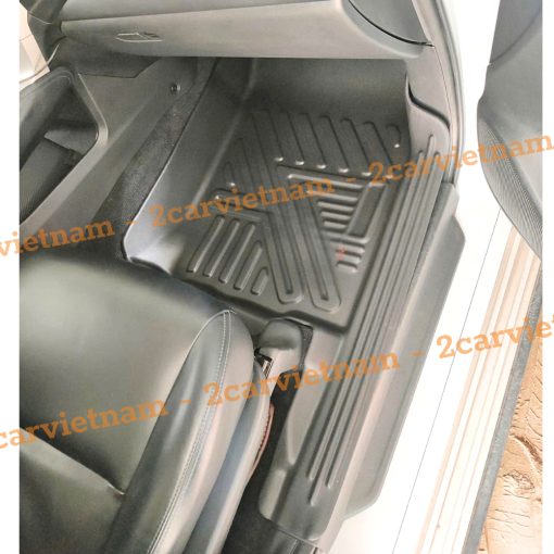 Thảm lót sàn NHỰA 5D xe Mitsubishi Pajero Sport 2018- 2024, 2025, Tràn viền nhựa TPE- dễ vệ sinh và lắp đặt- Mẫu BẬC DÀI - Hình ảnh 5