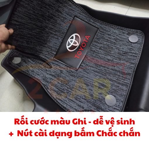 Thảm lót sàn NHỰA 5D xe Toyota Camry 2019- 2024 đúc nguyên khối TRÀN VIỀN- 3 tấm/bộ không mùi, dễ vệ sinh - Hình ảnh 4