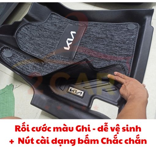 Thảm lót sàn NHỰA 5D xe Kia K3 / Cerato 2019- 2023 2024+ Nhựa đúc TRÀN VIỀN nguyên khối, chât liệu nhựa dẻo - Hình ảnh 3
