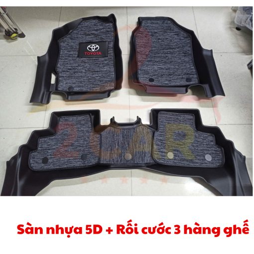 Thảm lót sàn NHỰA 5D xe Toyota WIGO 2023 2024 - Mẫu Nhựa TRÀN VIỀN không mùi, dễ vệ sinh - Hình ảnh 6