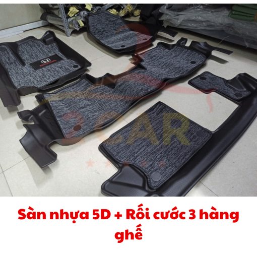 Thảm Sàn NHỰA 5D đúc nguyên khối dành cho xe Honda CRV đời 2018- 2023- 2024- 2025 Không mùi, không thấm nước - Hình ảnh 6