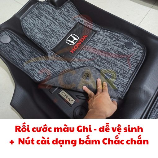 Thảm Sàn NHỰA 5D đúc nguyên khối dành cho xe Honda CRV đời 2018- 2023- 2024- 2025 Không mùi, không thấm nước - Hình ảnh 7