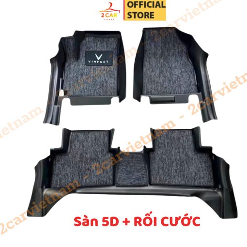 Thảm lót sàn NHỰA 5D xe Vinfast FADIL, Mẫu TPE Tràn viền bậc cửa, Dễ vệ sinh, chống thấm nước- Mẫu BẬC DÀI - Hình ảnh 7