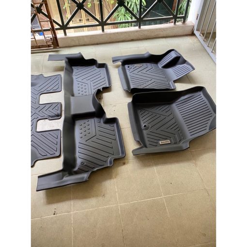 Thảm lót sàn NHỰA 5D xe Santafe đời 2019- 2023- 2024- 2025 Thảm nhựa TPE TRÀN VIỀN 5D đúc nguyên khối theo xe-3 hàng ghế - Hình ảnh 9